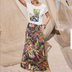 Chico’s botanical print sarong black (3)